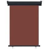 ZNTS Balcony Side Awning 120x250 cm Brown 48423