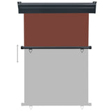 ZNTS Balcony Side Awning 120x250 cm Brown 48423