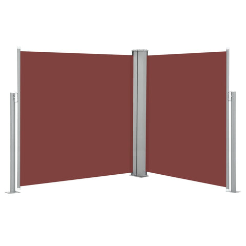 ZNTS Retractable Side Awning 170x600 cm Brown 48469