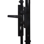 ZNTS Fence Gate Single Door with Spike Top Steel 1x1.5 m Black 146034