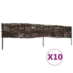 ZNTS Garden Willow Border Fences 10 pcs 120 x 35 cm 146074