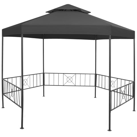ZNTS Garden Gazebo 323x275x265 cm Anthracite 47961