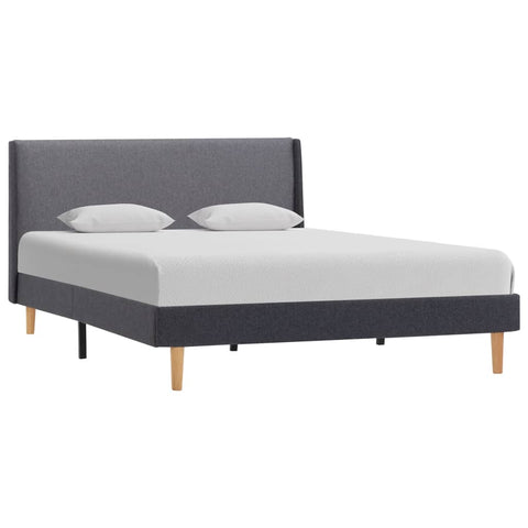 ZNTS Bed Frame Grey Fabric 120 x 200 cm 286693