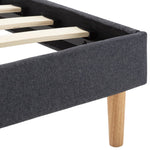 ZNTS Bed Frame Grey Fabric 120 x 200 cm 286693