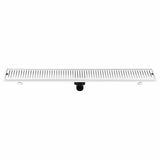 ZNTS Shower Drain Vents 103x14 cm Stainless Steel 146017