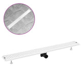 ZNTS Shower Drain Dots 103x14 cm Stainless Steel 146023