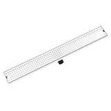 ZNTS Shower Drain Dots 103x14 cm Stainless Steel 146023
