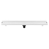 ZNTS Shower Drain Dots 103x14 cm Stainless Steel 146023
