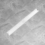 ZNTS Shower Drain Dots 103x14 cm Stainless Steel 146023