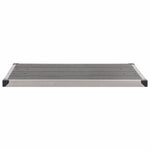 ZNTS Outdoor Shower Tray WPC Stainless Steel 110x62 cm Grey 48205
