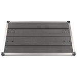 ZNTS Outdoor Shower Tray WPC Stainless Steel 110x62 cm Grey 48205