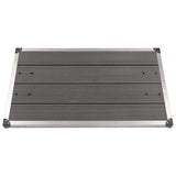 ZNTS Outdoor Shower Tray WPC Stainless Steel 110x62 cm Grey 48205