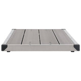 ZNTS Outdoor Shower Tray WPC Stainless Steel 110x62 cm Grey 48205