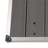 ZNTS Outdoor Shower Tray WPC Stainless Steel 110x62 cm Grey 48205