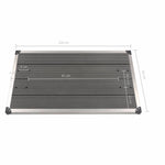 ZNTS Outdoor Shower Tray WPC Stainless Steel 110x62 cm Grey 48205