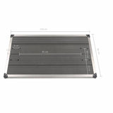 ZNTS Outdoor Shower Tray WPC Stainless Steel 110x62 cm Grey 48205