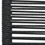 ZNTS Garden Chairs 2 pcs Cotton Rope and Steel Black 48568