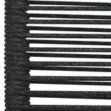 ZNTS Garden Chairs 2 pcs Cotton Rope and Steel Black 48568