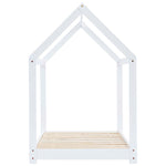 ZNTS Kids Bed Frame White Solid Pine Wood 80x160 cm 283350