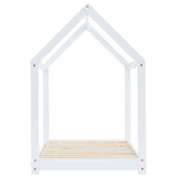 ZNTS Kids Bed Frame White Solid Pine Wood 80x160 cm 283350