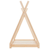 ZNTS Kids Bed Frame Solid Pine Wood 70x140 cm 283355