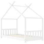 ZNTS Kids Bed Frame White Solid Pine Wood 70x140 cm 283367