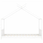 ZNTS Kids Bed Frame White Solid Pine Wood 70x140 cm 283367