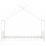 ZNTS Kids Bed Frame White Solid Pine Wood 70x140 cm 283367