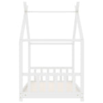 ZNTS Kids Bed Frame White Solid Pine Wood 70x140 cm 283367