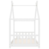 ZNTS Kids Bed Frame White Solid Pine Wood 70x140 cm 283367