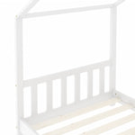 ZNTS Kids Bed Frame White Solid Pine Wood 70x140 cm 283367