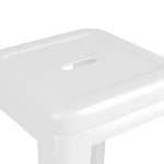 ZNTS Bar Stools Stackable 2 pcs White Metal 248148