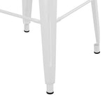 ZNTS Bar Stools Stackable 2 pcs White Metal 248148