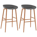 ZNTS Bar Chairs 2 pcs Grey 248160