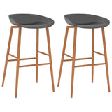 ZNTS Bar Chairs 2 pcs Grey 248160