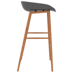 ZNTS Bar Chairs 2 pcs Grey 248160