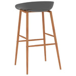 ZNTS Bar Chairs 2 pcs Grey 248160