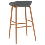 ZNTS Bar Chairs 2 pcs Grey 248160