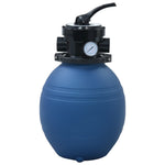 ZNTS Pool Sand Filter with 4 Position Valve Blue 300 mm 92246
