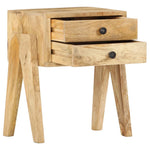 ZNTS Bedside Cabinet 40x35x50 cm Solid Mango Wood 285859