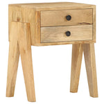 ZNTS Bedside Cabinet 40x35x50 cm Solid Mango Wood 285859