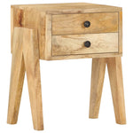 ZNTS Bedside Cabinet 40x35x50 cm Solid Mango Wood 285859