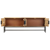 ZNTS TV Cabinet 140x30x50 cm Solid Mango Wood 285863