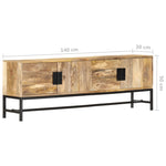 ZNTS TV Cabinet 140x30x50 cm Solid Mango Wood 285863