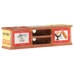 ZNTS TV Cabinet 130x30x36 cm Hand Painted Solid Mango Wood 285903