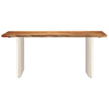 ZNTS Live Edge Table Solid Acacia Wood 180 cm 3.8 cm 285933