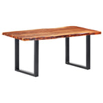 ZNTS Dining Table with Live Edges Solid Acacia Wood 200 cm 6 cm 285940