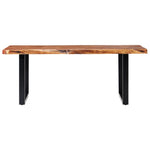 ZNTS Dining Table with Live Edges Solid Acacia Wood 200 cm 6 cm 285940