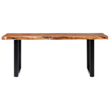 ZNTS Dining Table with Live Edges Solid Acacia Wood 200 cm 6 cm 285940