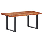 ZNTS Dining Table with Live Edges Solid Acacia Wood 200 cm 6 cm 285940